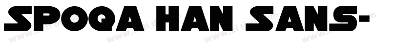 Spoqa Han Sans字体转换